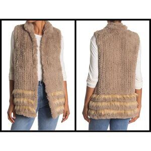 💕LOVE TOKEN💕 Nico Faux Fur Vest ~ Camel Small S NWT